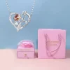 Pink Forever Rose Gift box with Necklace