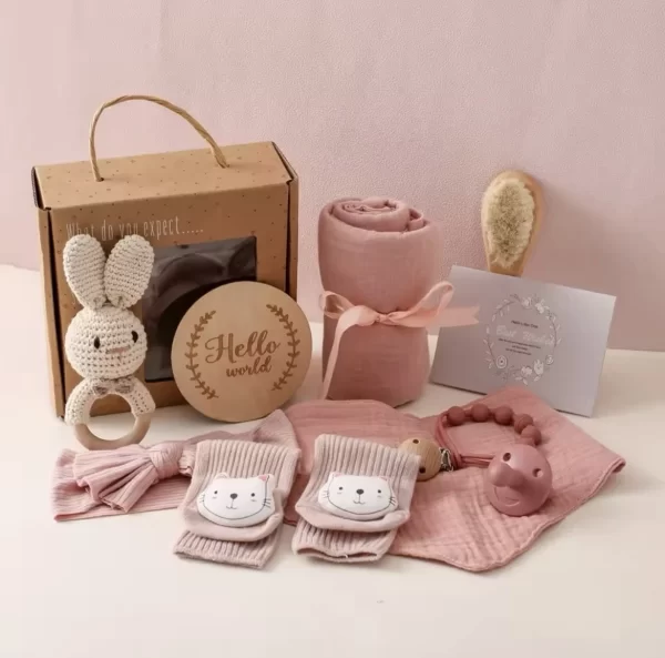 Special Newborn Gift Set For Girls - 9Pcs